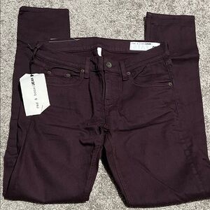 rag & bone Jeans 27 Dre Deep Purple burgundy new nwt